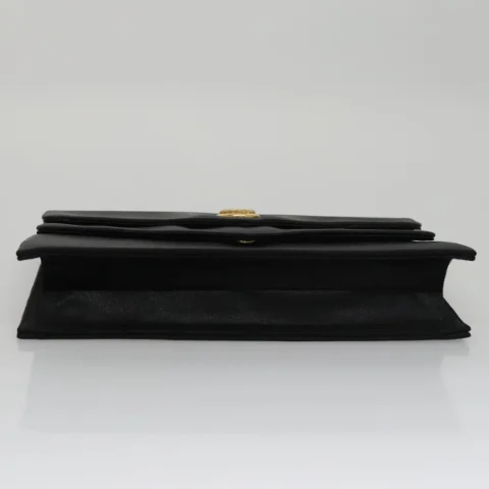 Saint Laurent Vintage Pre-owned Satin clutches Black Dames