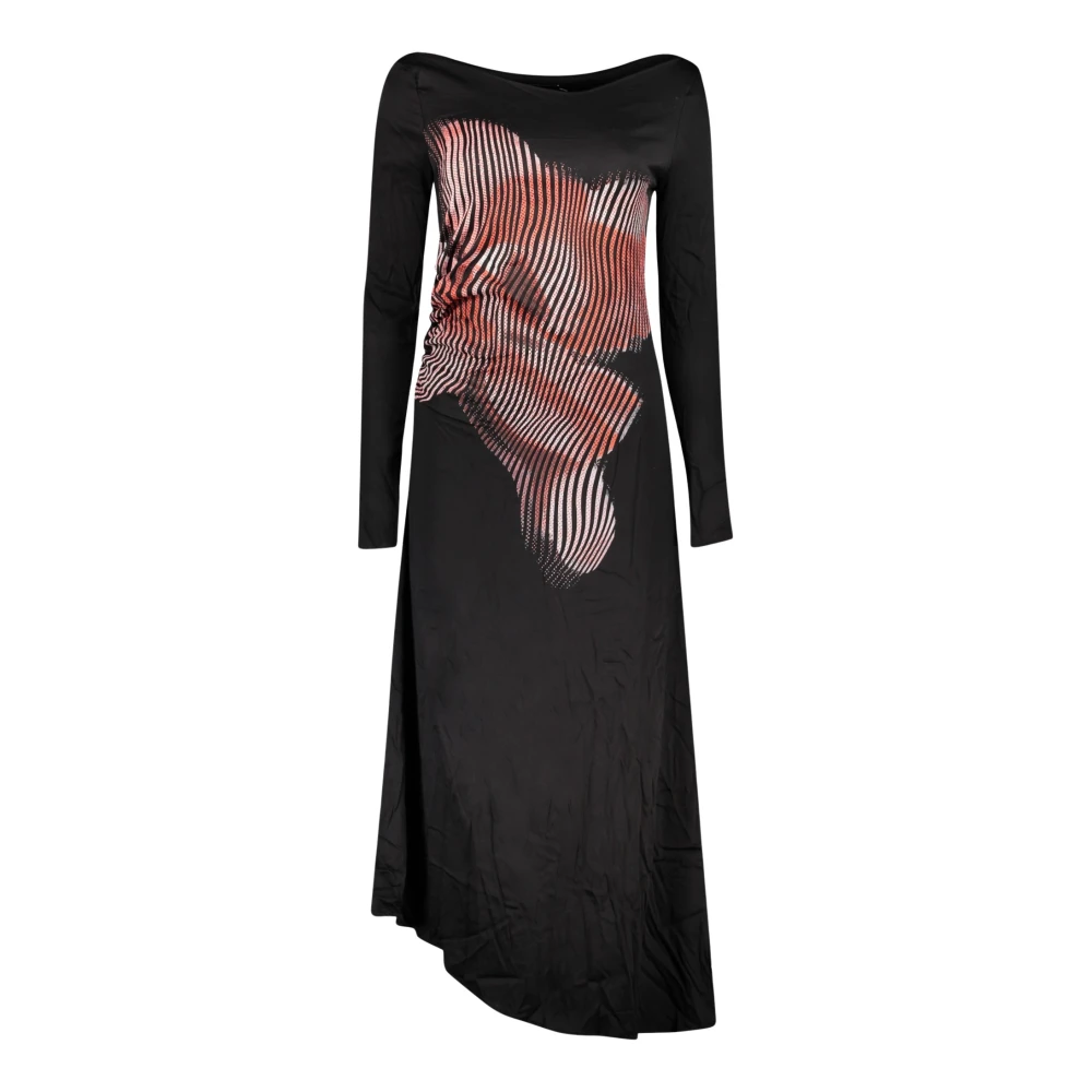 Desigual Femme Noir Robes, Taille: 36 Fr Camy Long Patterned Dress