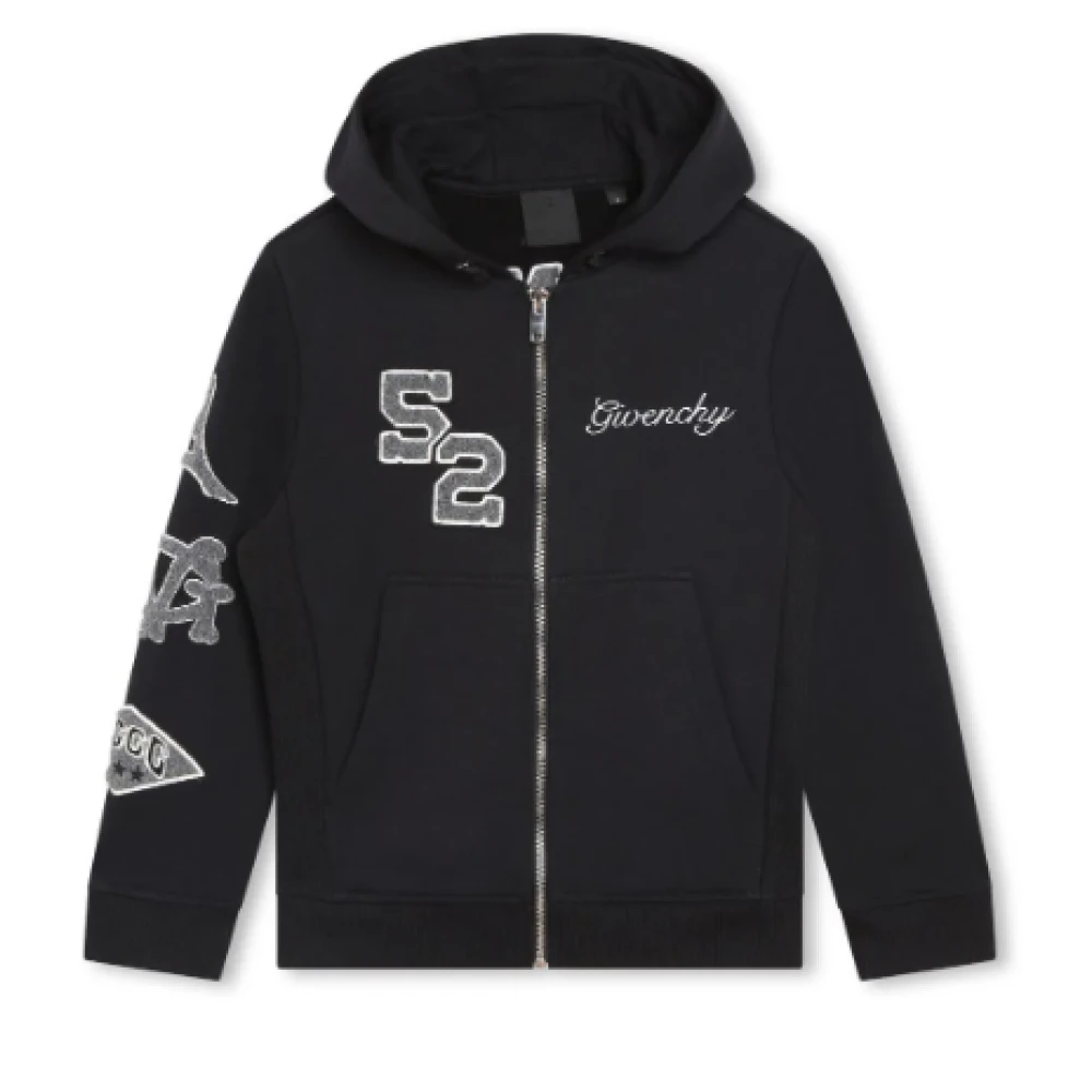 Givenchy Hooded Cardigan för Barn med Märken Black, Unisex