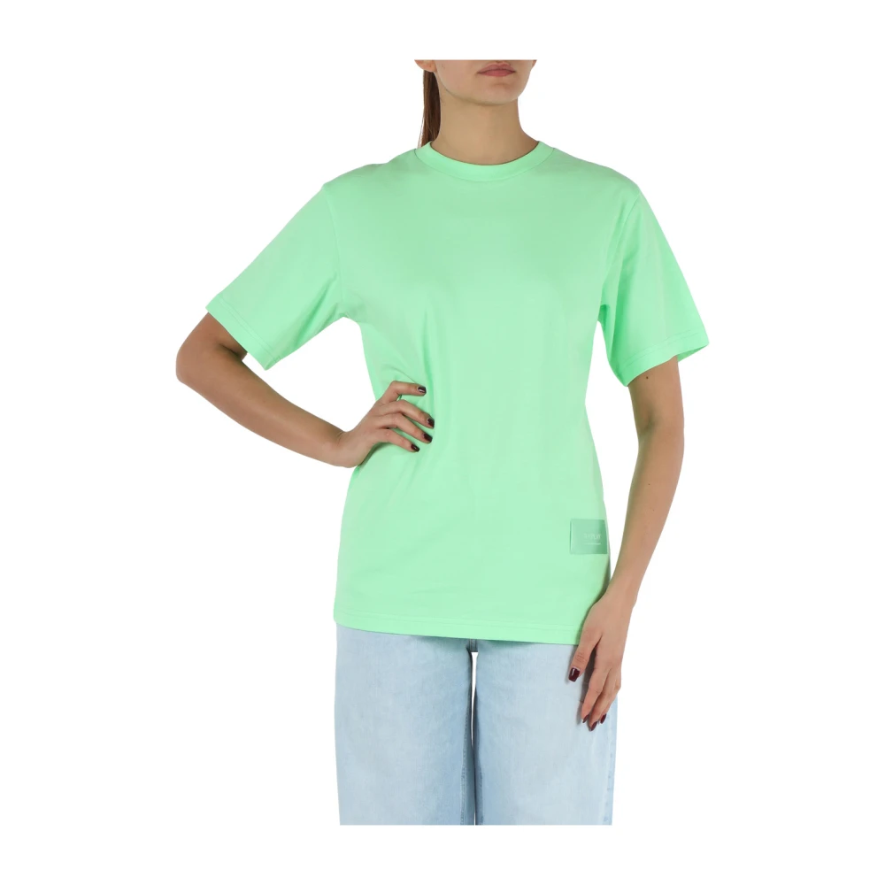 Replay Katoenen Logo T-shirt Green Dames