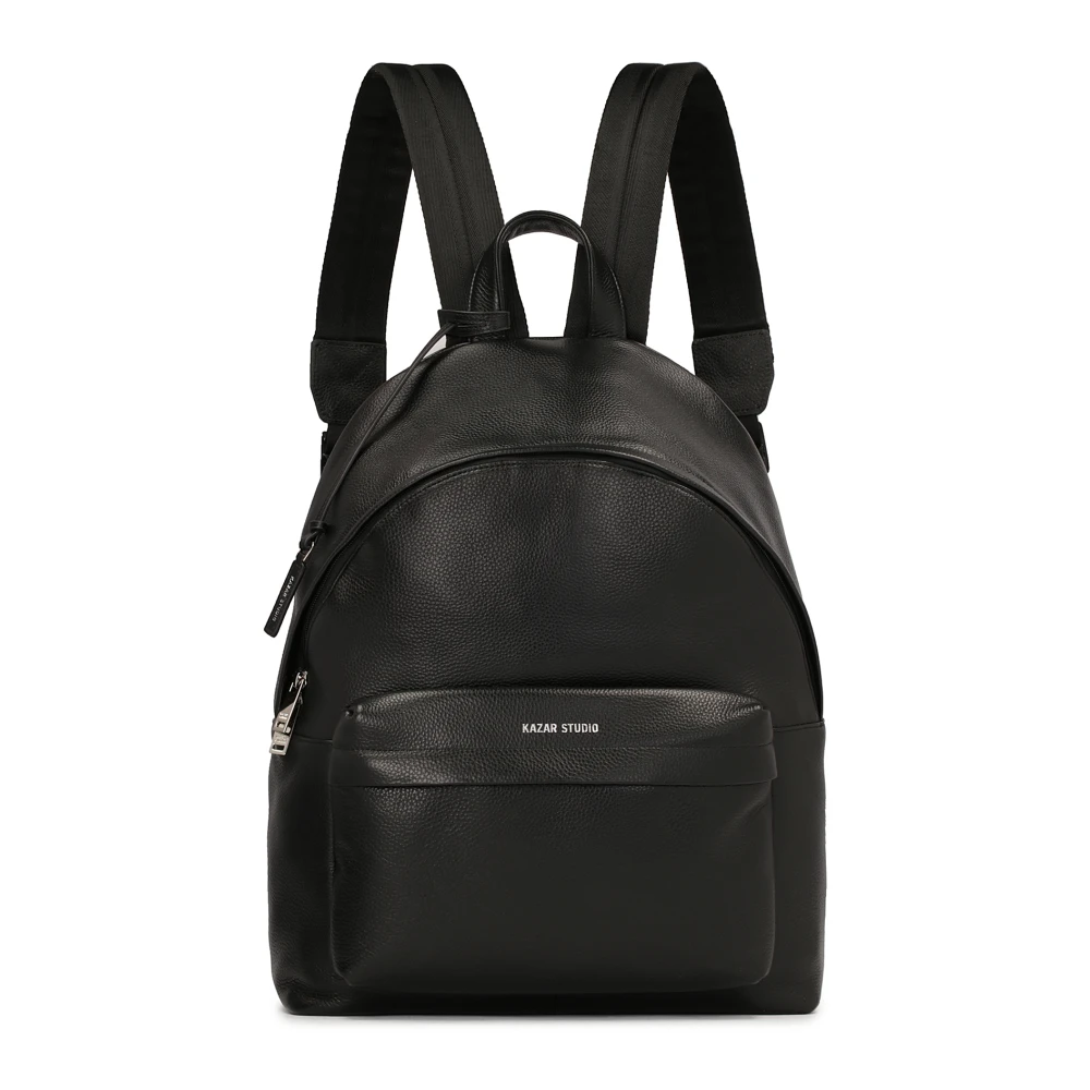 Kazar Studio Heren rugzak van volnerf leer Black Heren