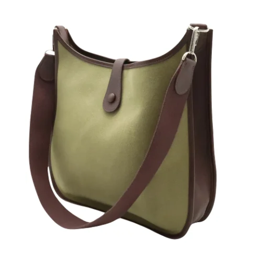 Hermès Vintage Pre-owned Canvas shoulder-bags Brown Dames
