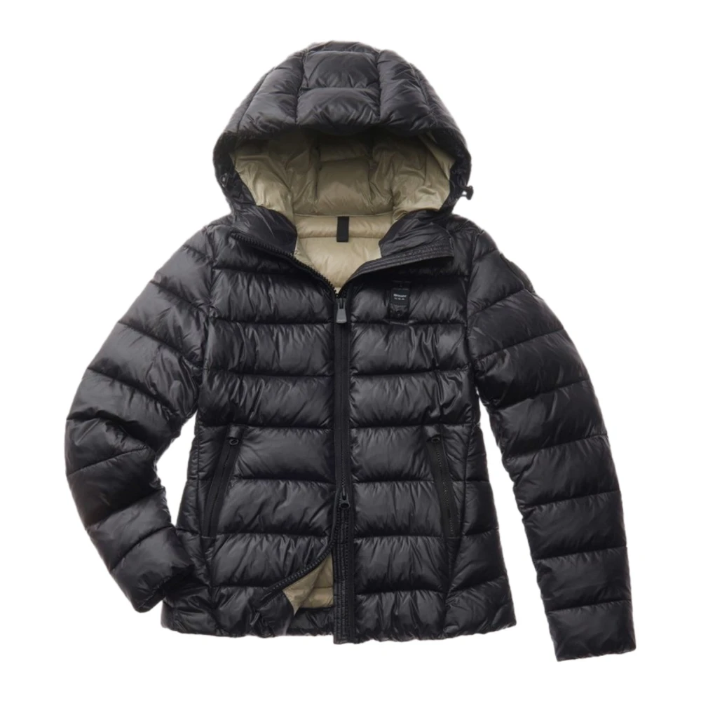 Blauer Nylonjas met stijlcode Black Dames