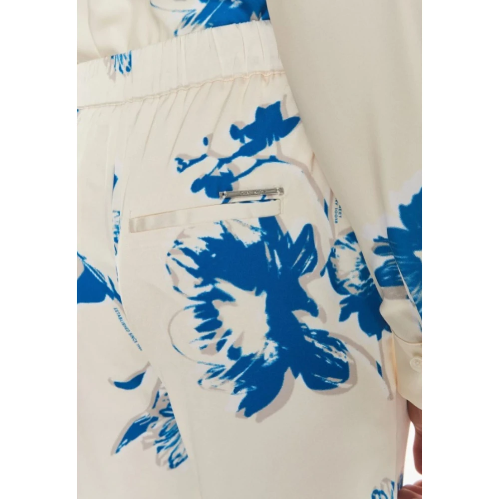 Calvin Klein Glanzende Satijnen Pyjamabroek voor Vrouwen Beige Dames
