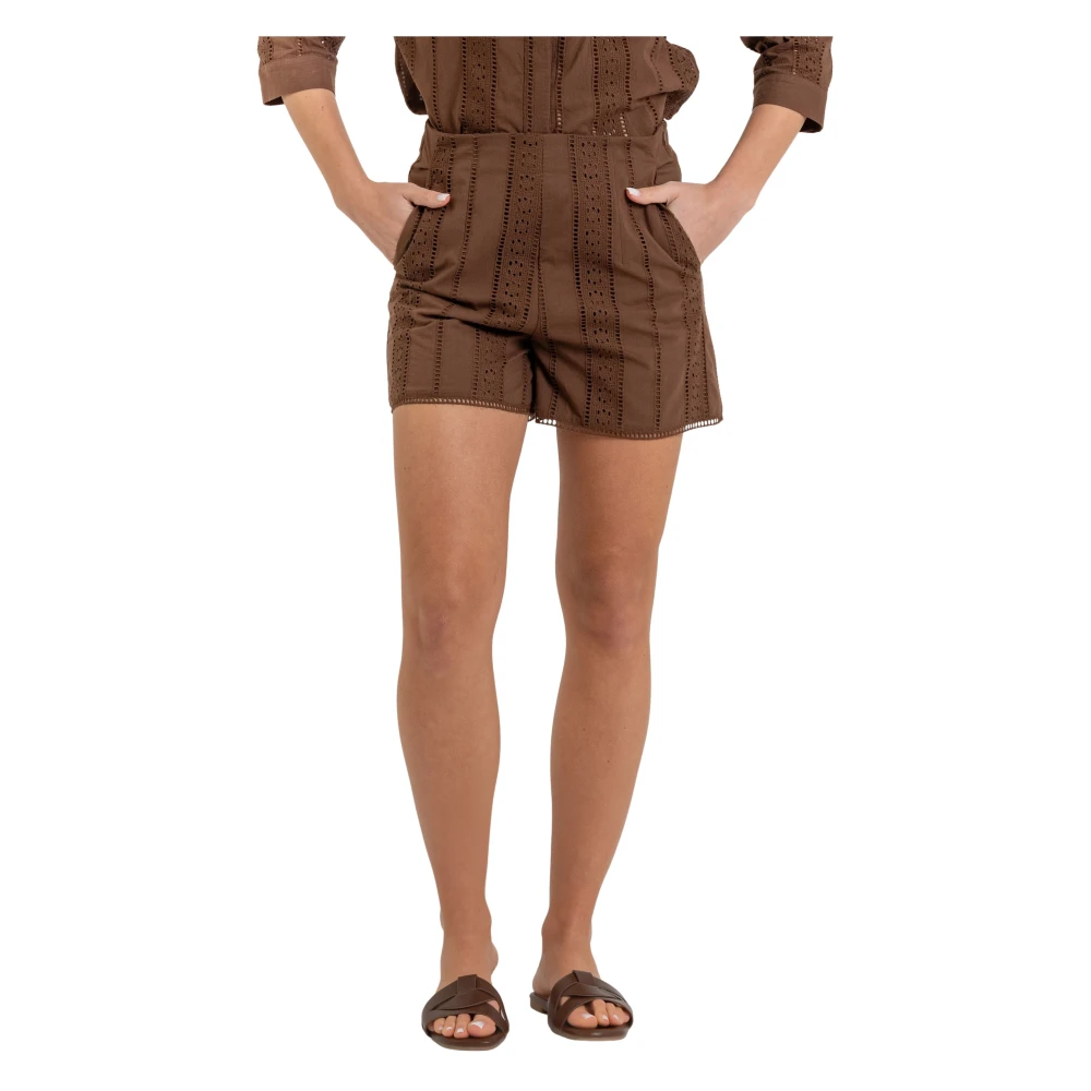 Kocca Kvinno Brun Shorts Dam, Xs, Bomull, Short Shorts