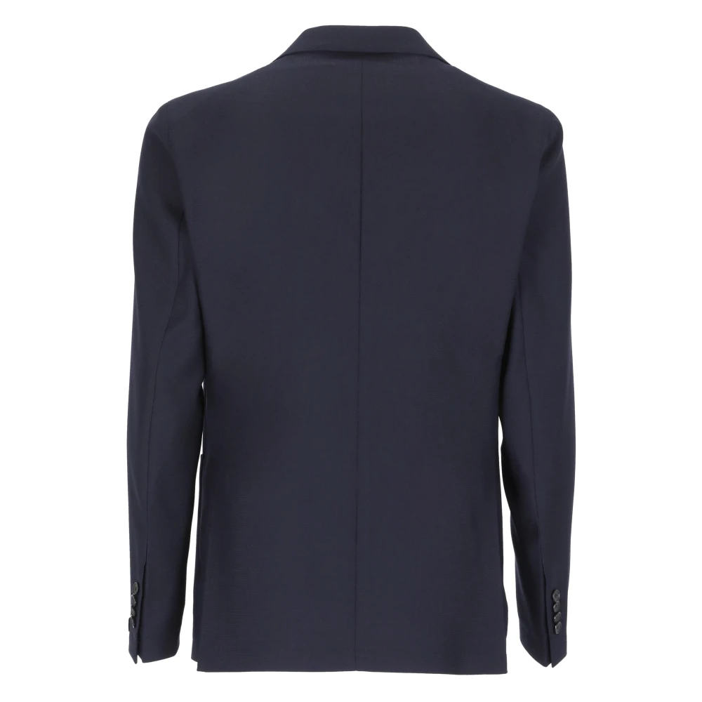 Tagliatore Blauwe Wollen Jas Formele Garderobe Upgrade Blue Heren
