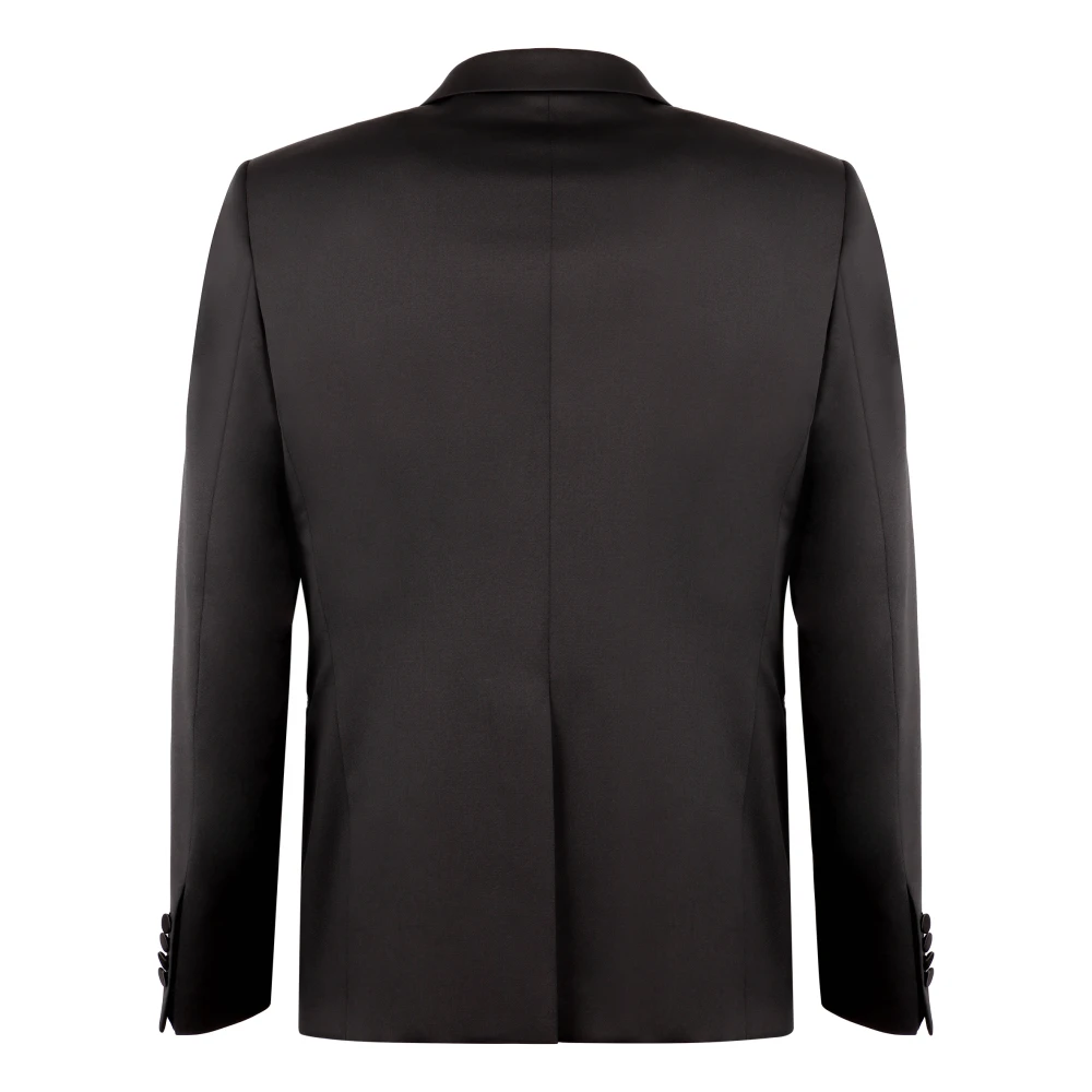 Tagliatore Stretch wollen driedelig pak Black Heren