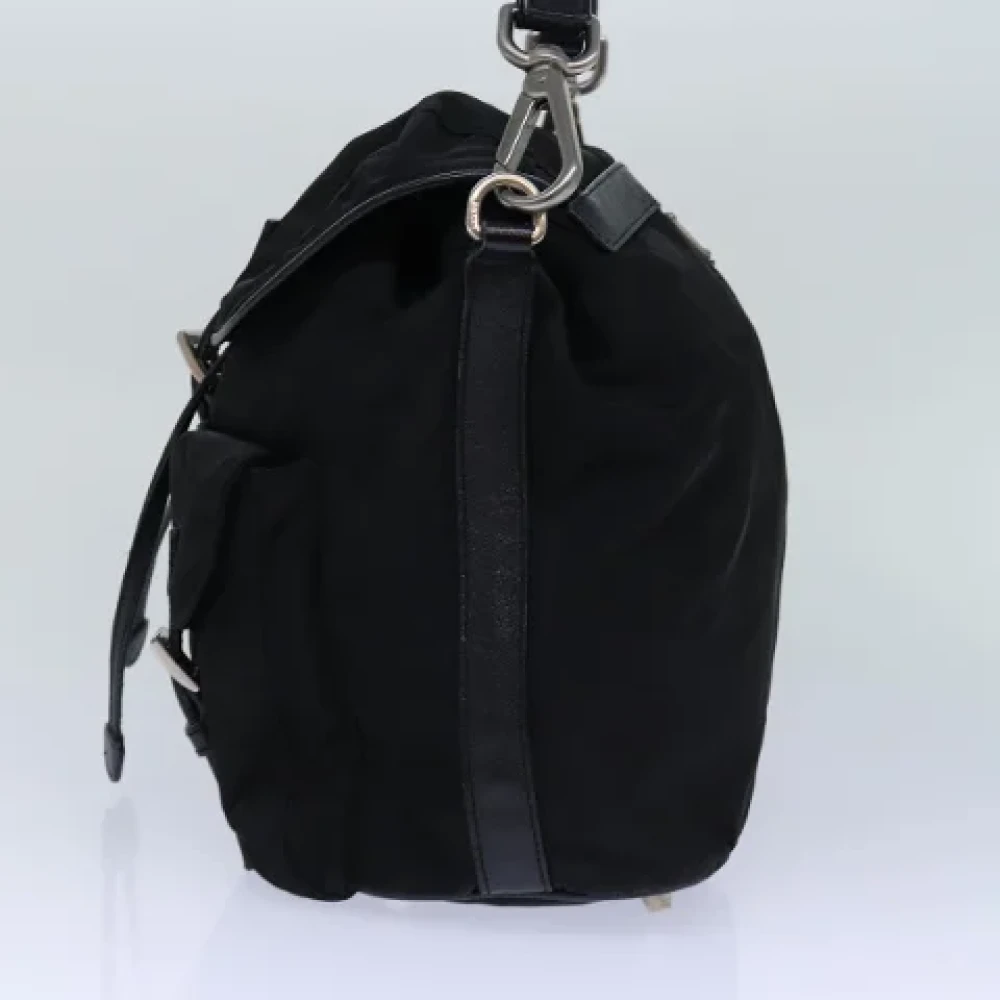 Prada Vintage Pre-owned Fabric backpacks Black Dames