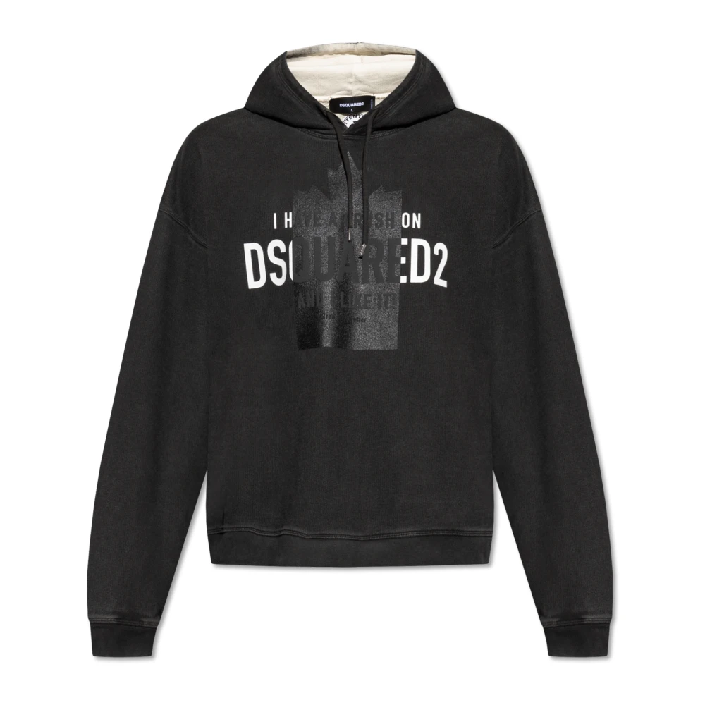 Dsquared2 Sweatshirt med logotyp Black, Herr