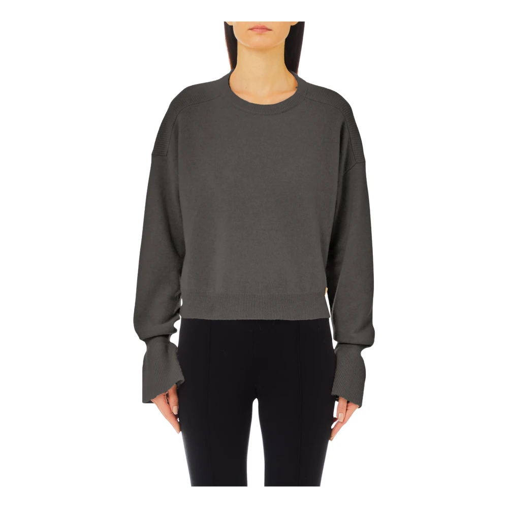 Liu Jo Gesloten Gebreide Trui Gray Dames