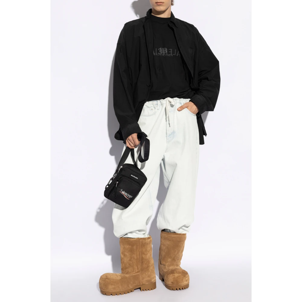 Balenciaga Overhemd met zak Black Heren