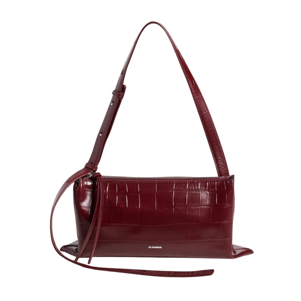 Jil Sander Empire SM Leren Tas Jasper Red Dames