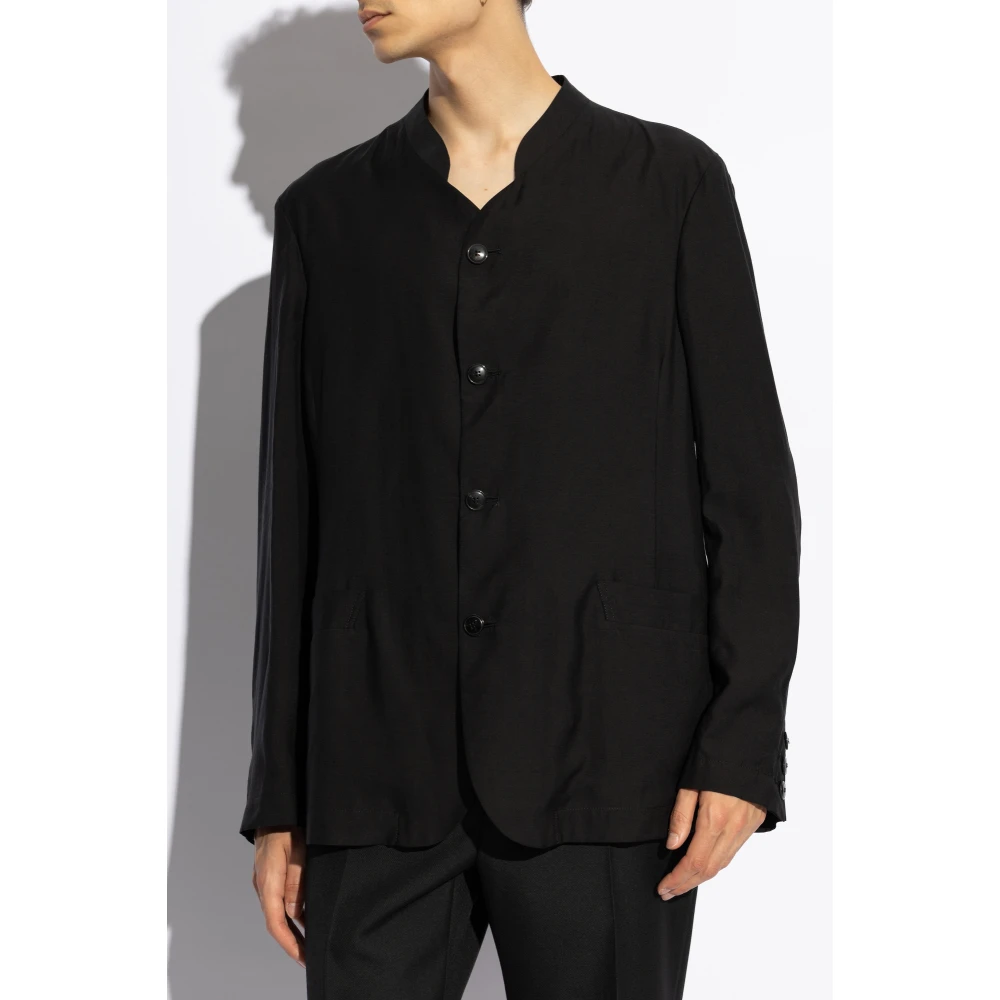 Giorgio Armani Single vent blazer Black Heren