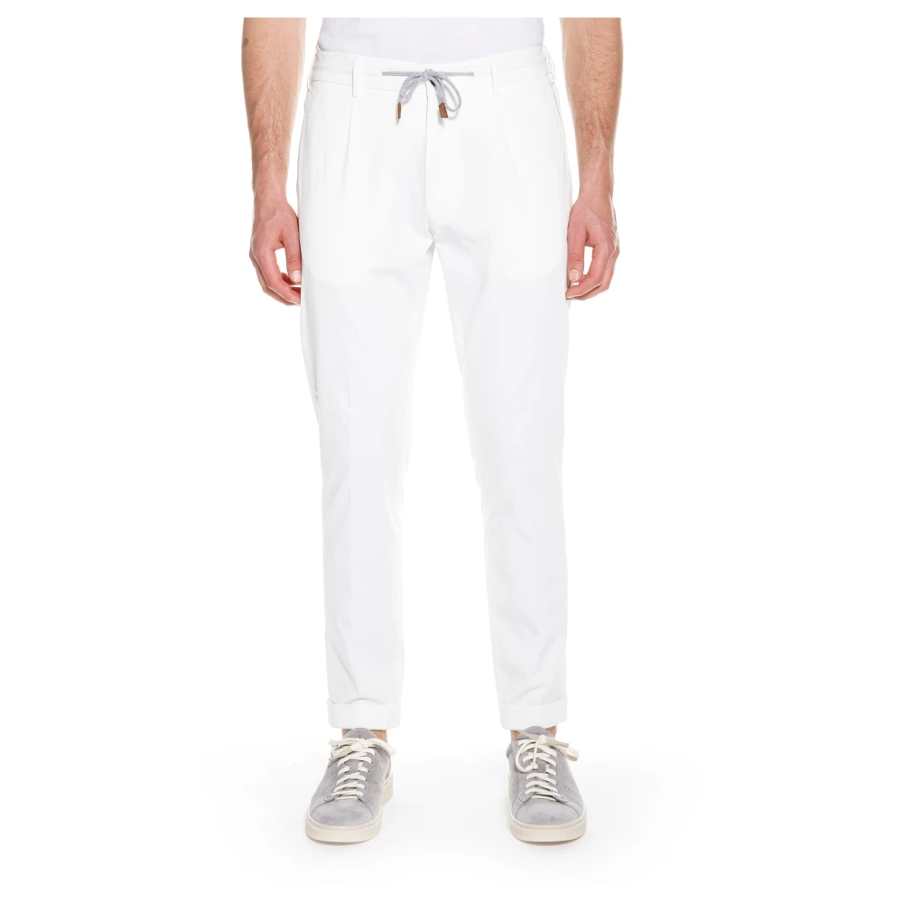 Eleventy Comfortabele katoenen Jogger Broek White Heren