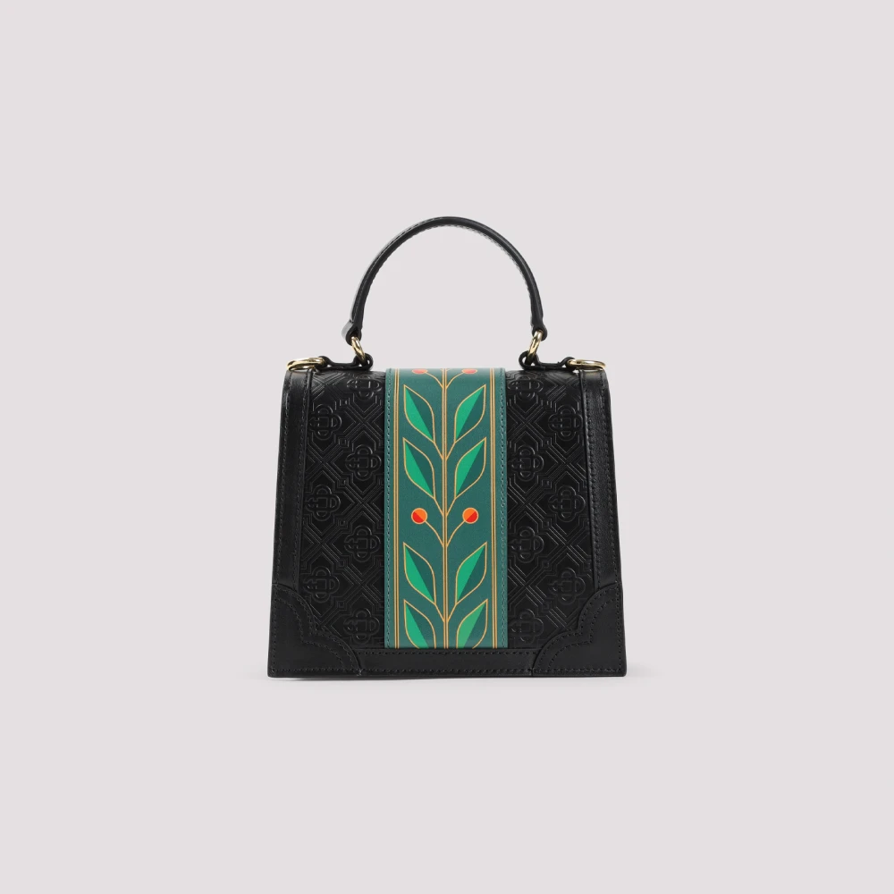 Casablanca Zwarte Monogram Mini Tas Black Dames