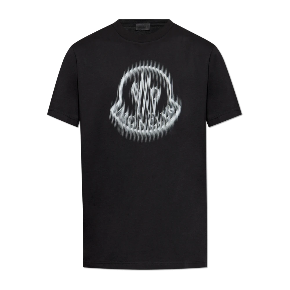 Moncler T-shirt met logo Black Heren