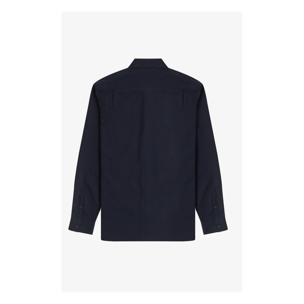 Fred Perry Navy Oxford Overhemd Klassieke Stijl M2700 Blue Heren