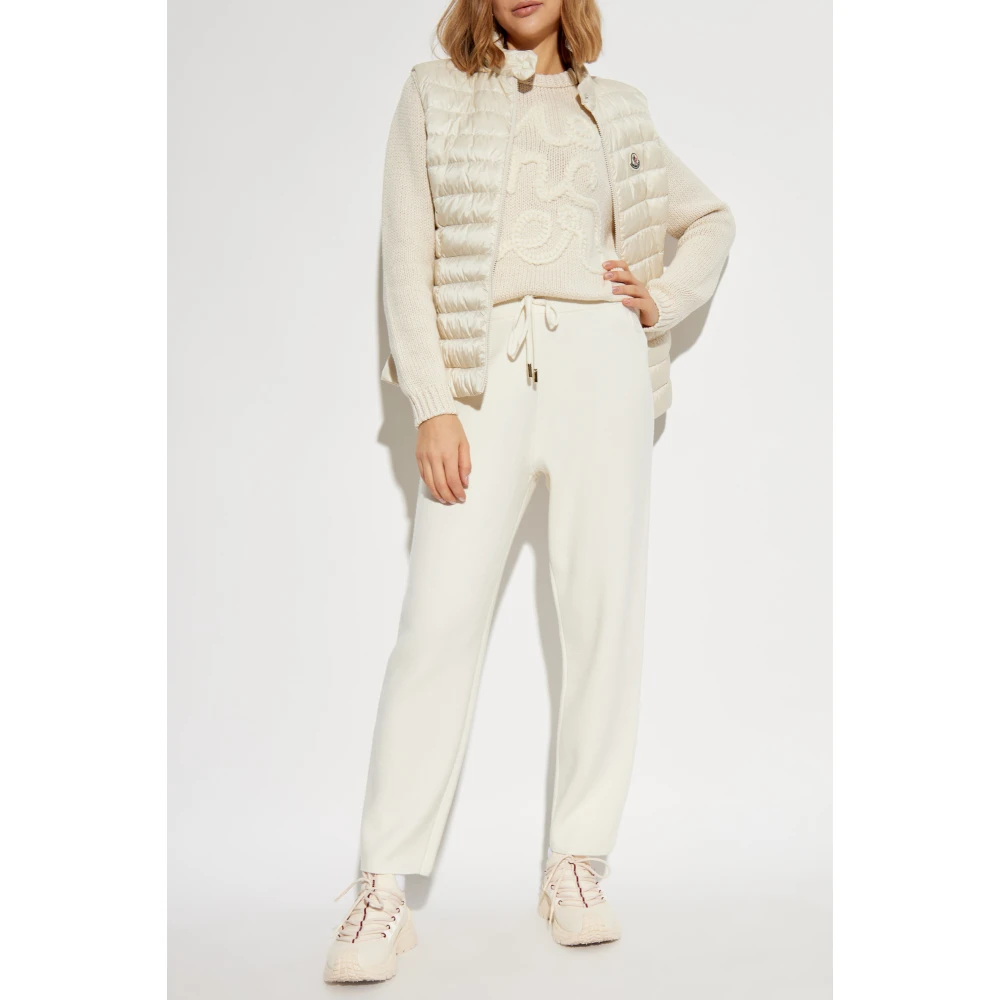 Moncler Trui met borduursel Beige Dames