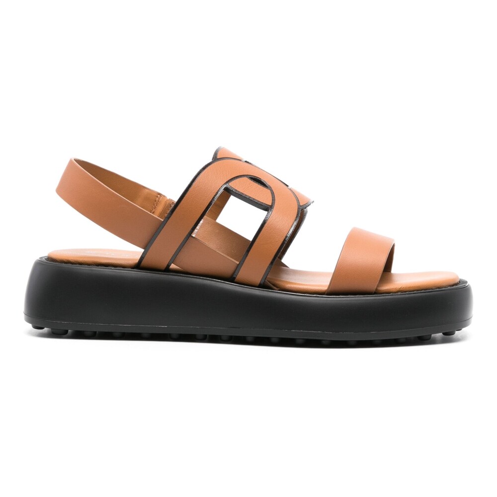 サンダル・ミュール Tod'S SANDALO BASSO IN PELLE TOD'S donna sandalo basso in pelle CUOIO chiaro con frange e