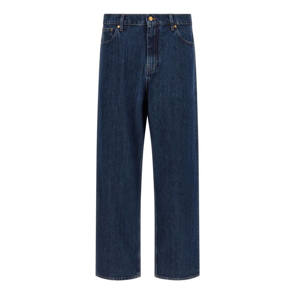 Jil Sander Blue Loose Lightweight Denim Trousers - Male - Straight Fit Jeans - W32 - Jeans