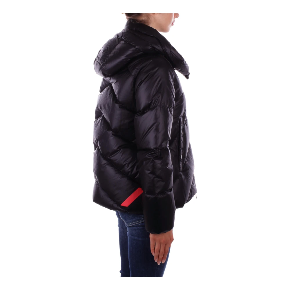 Afterlabel Zwarte jas met capuchon en ritssluiting Black Dames