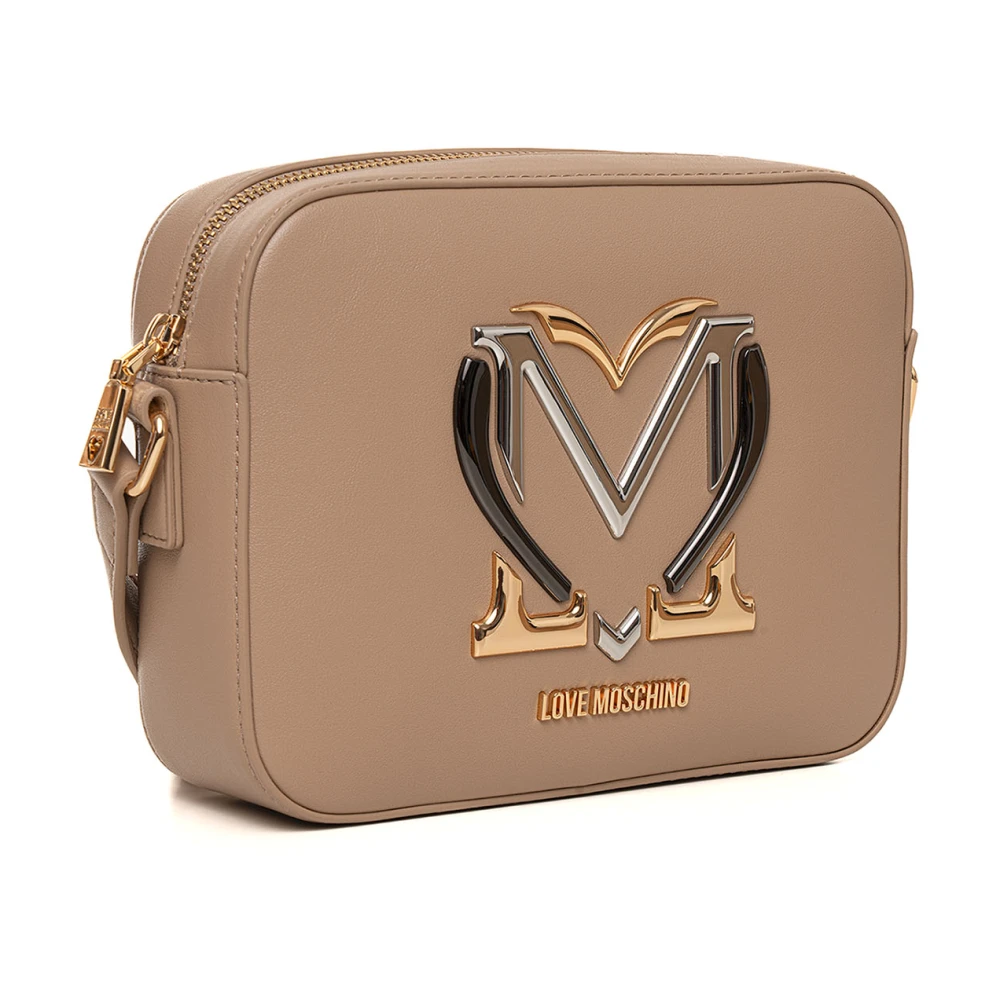 Love Moschino Verstelbare Schouderband Kleine Tas Beige Dames