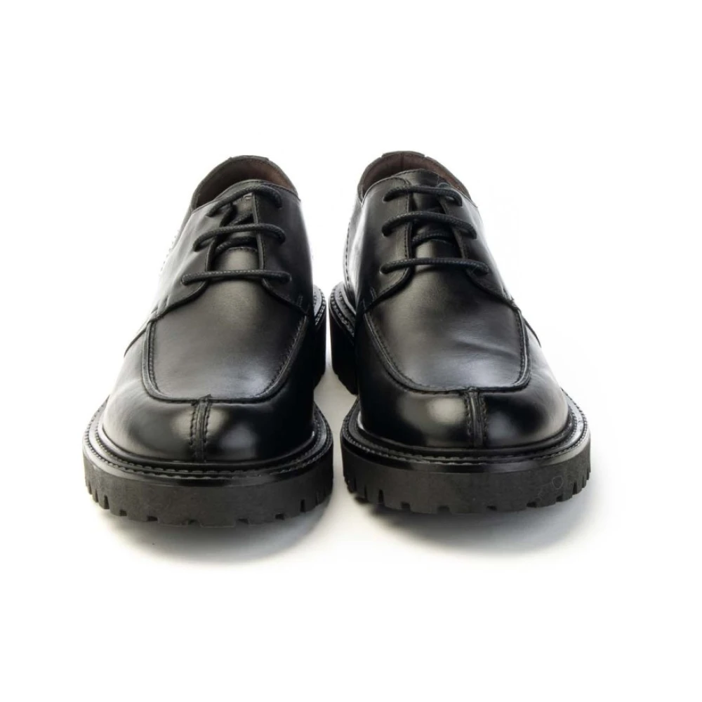 Ambitious Leren Veterschoenen Lichtgewicht Zool Black Heren