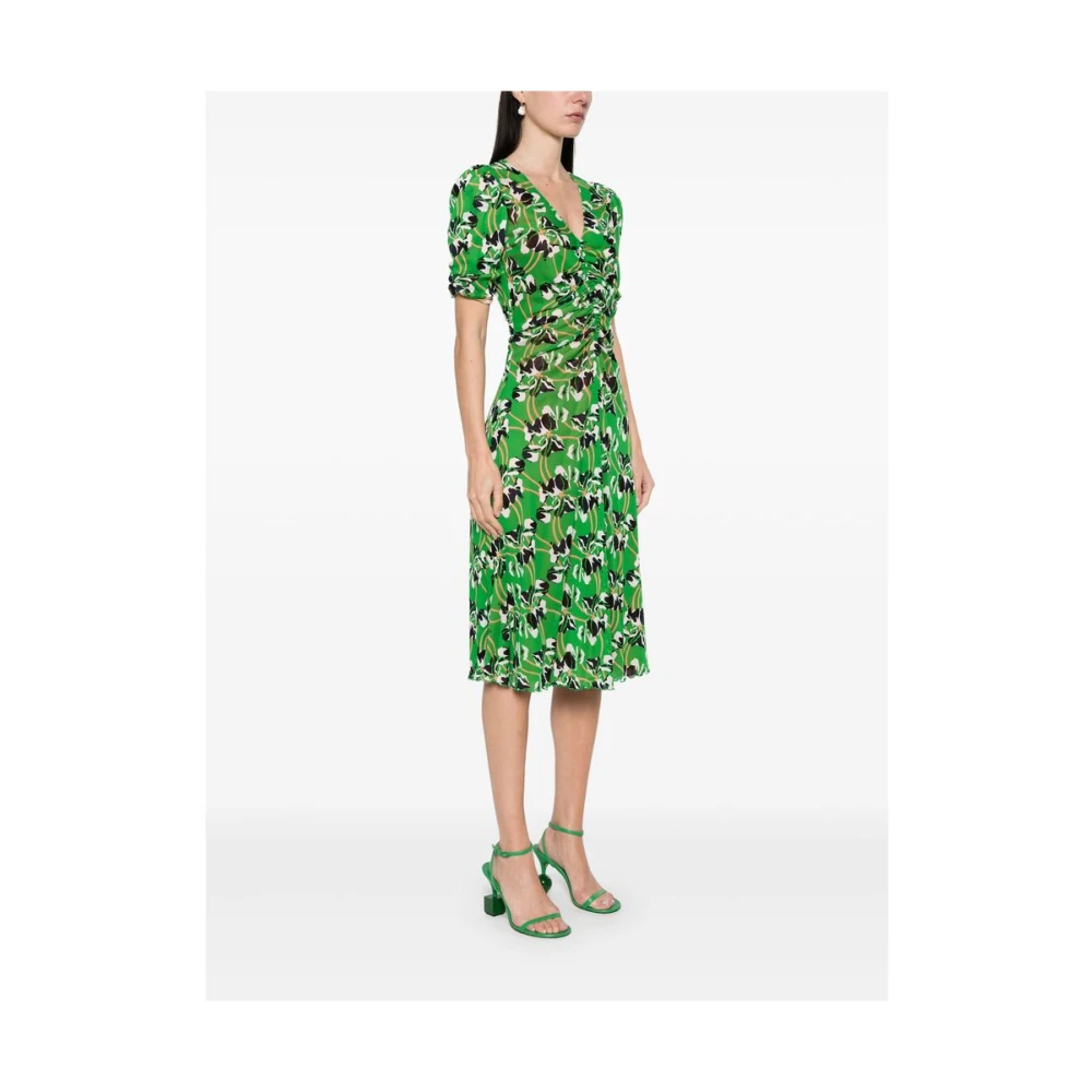 Diane Von Furstenberg Omkeerbare Groene Jurk met Sluithem Green Dames