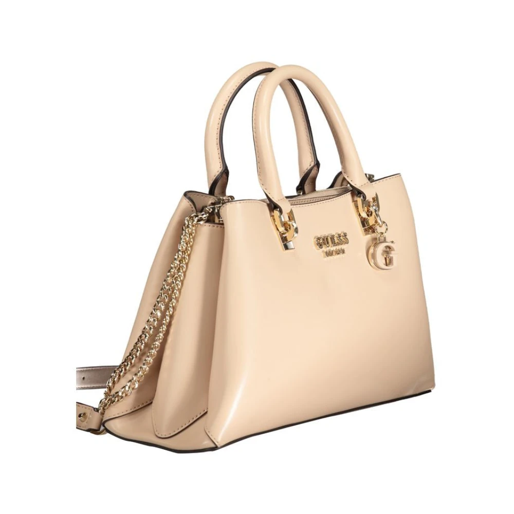 Guess Beige Handtas met Verstelbare Schouderband Beige Dames