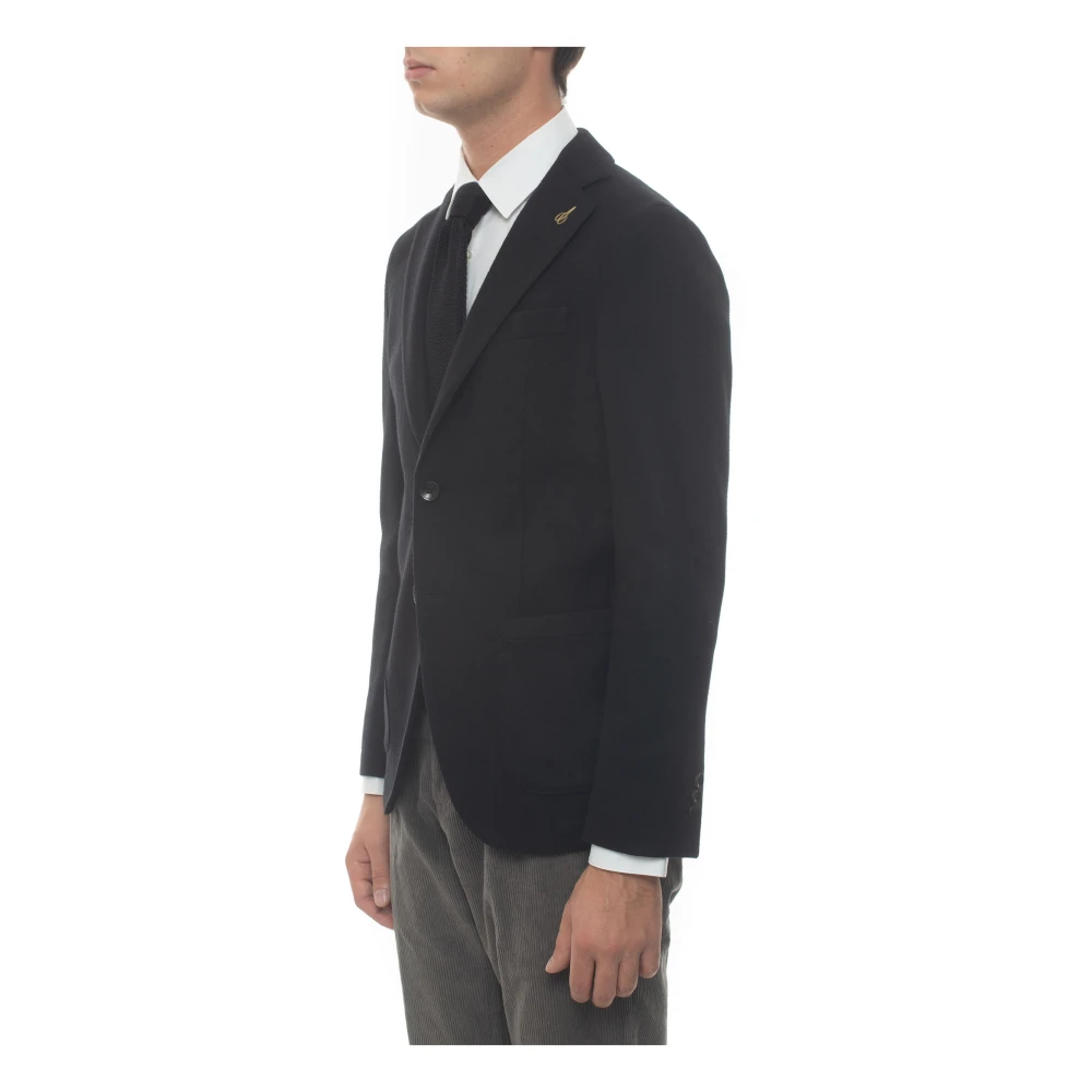Paoloni Jacket without lining decostruita Black Heren