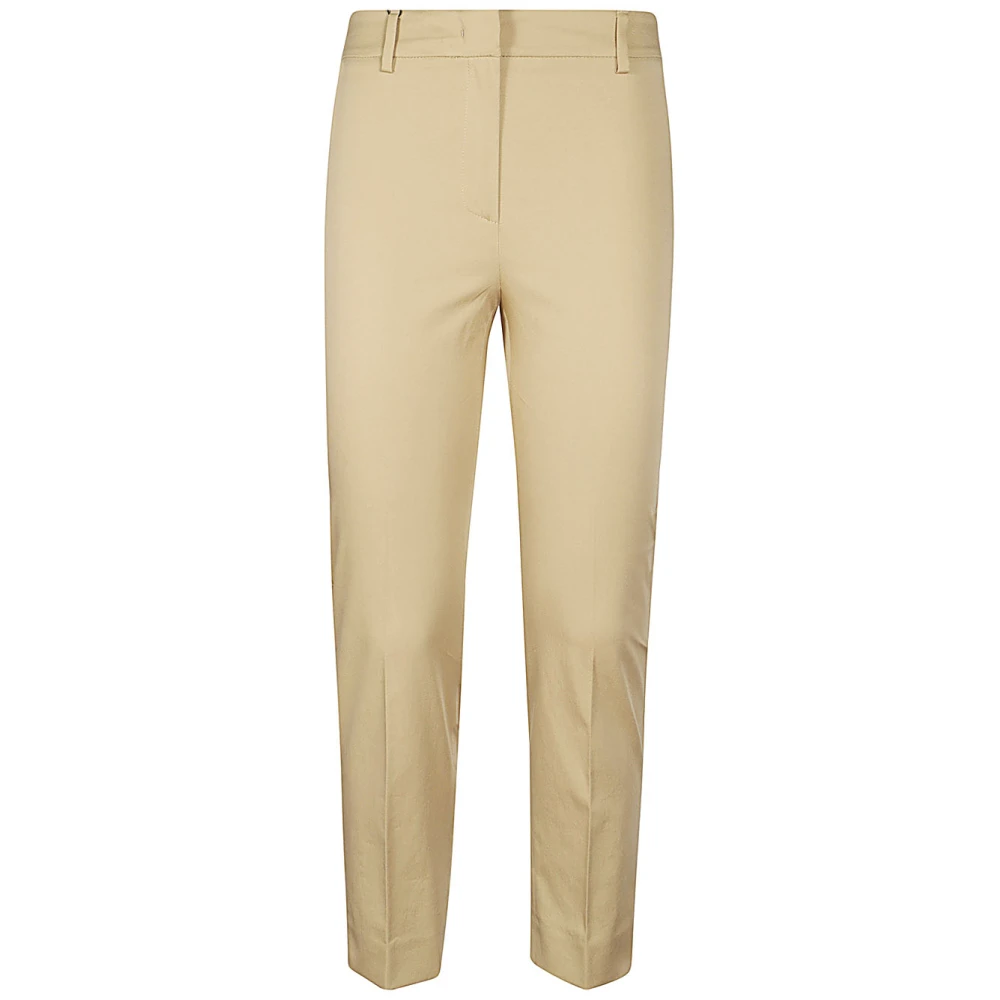 Max Mara Weekend Beige Katoenen Sigaretbroek Beige Dames
