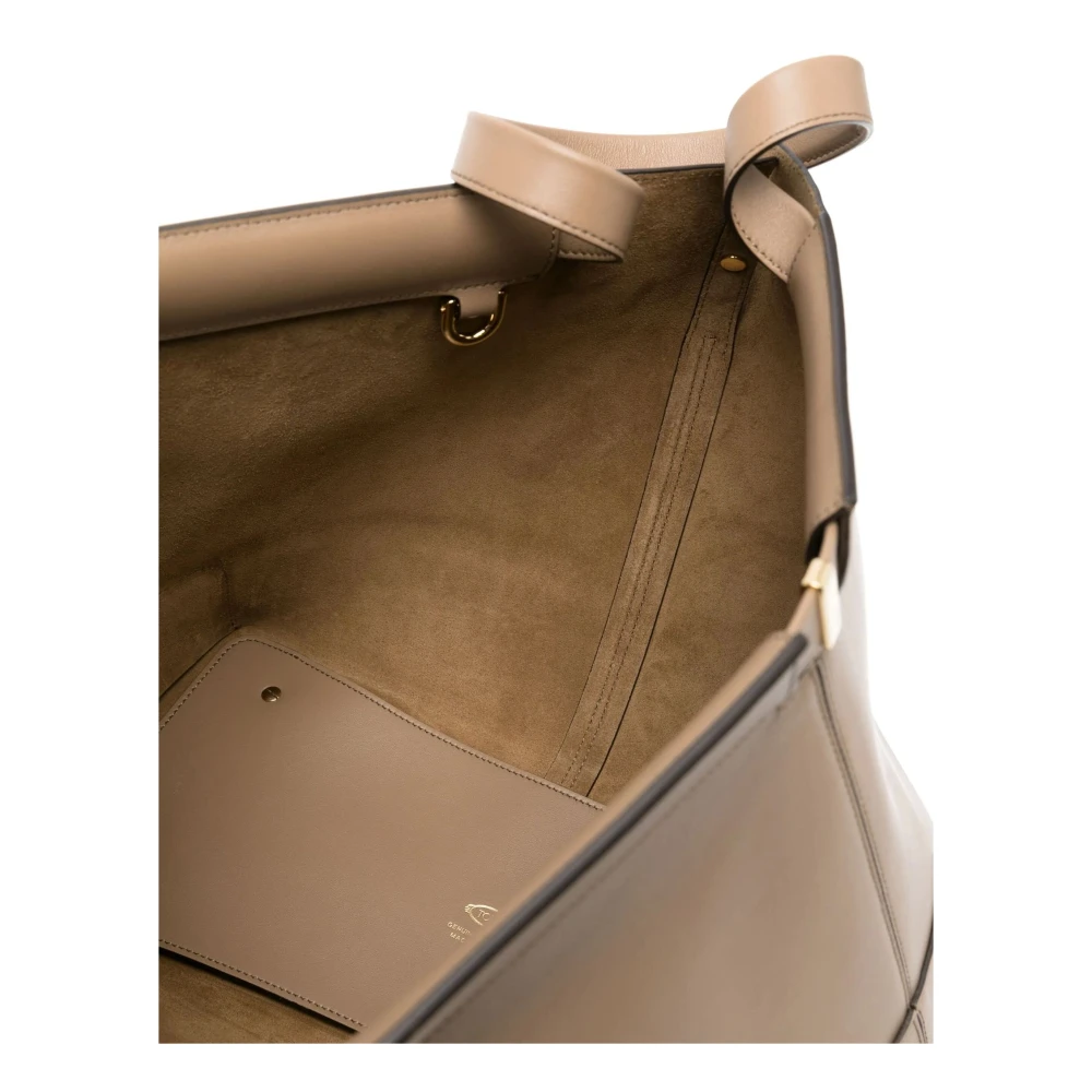 TOD'S Leren Folio Tas in Beige Dames