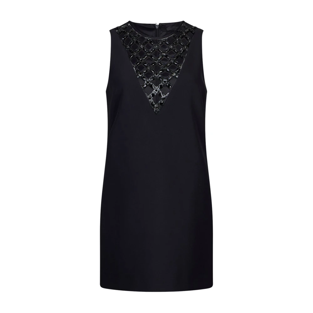 Liu Jo Women's Black Short Dress With Bejewelled Embellishment