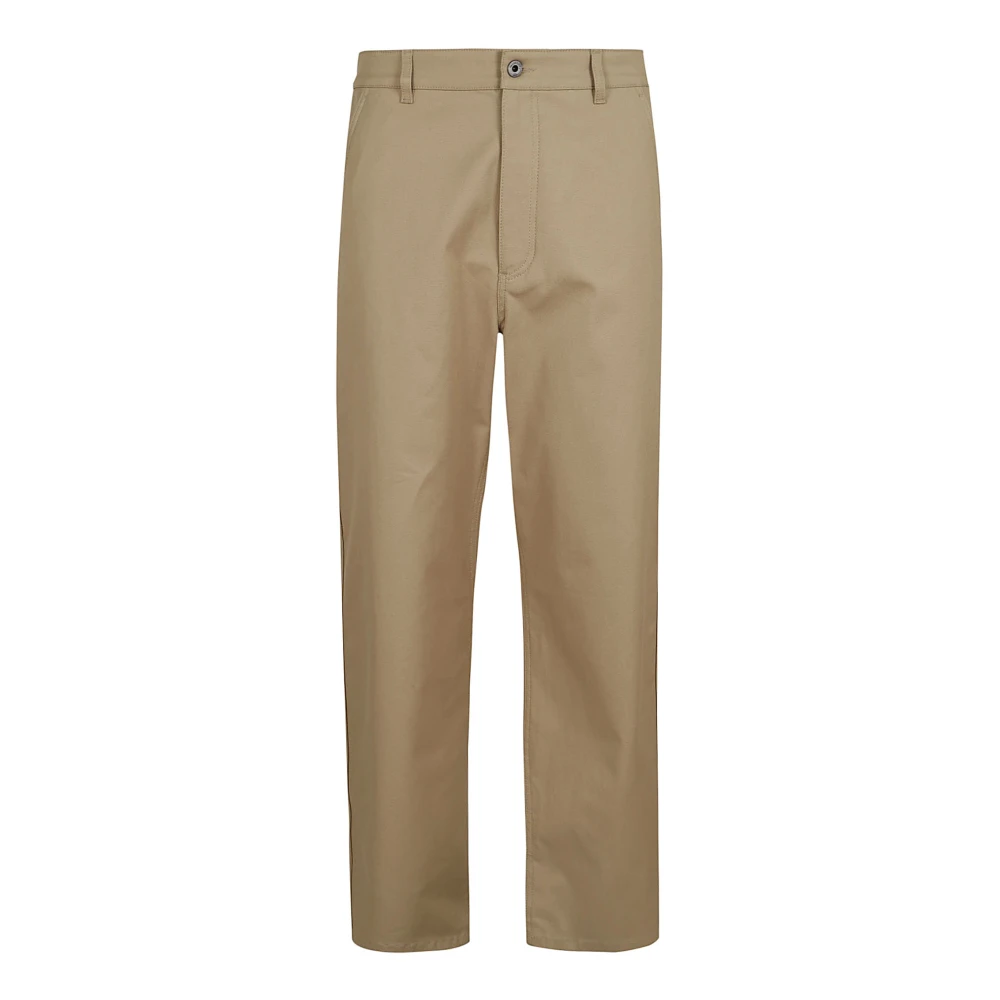 Valentino Garavani Men's Beige Straight Trousers,, Cargo V Detail Trousers Large