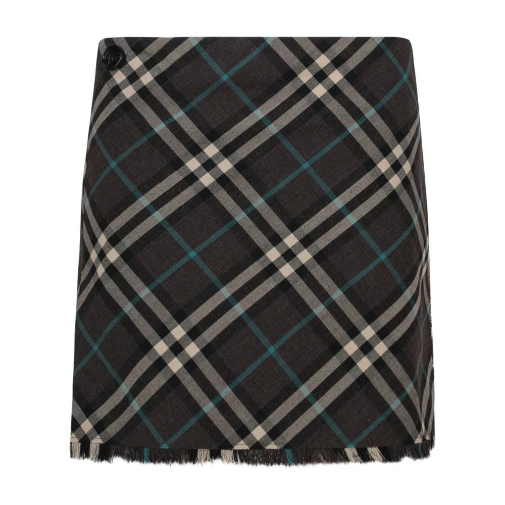 Burberry Geruite Patroon Mini Rok Multicolor Dames