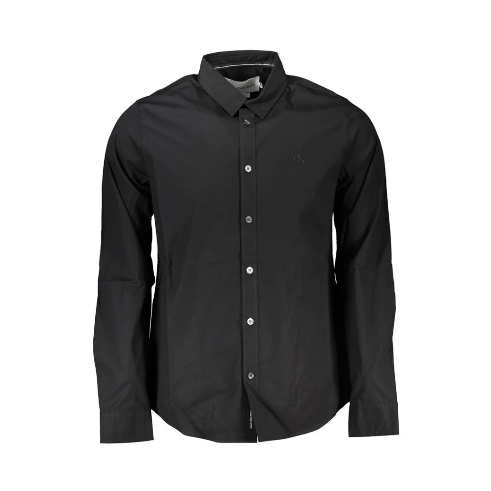 Calvin Klein Elegant Slim Fit Overhemd met Lange Mouwen Black Heren