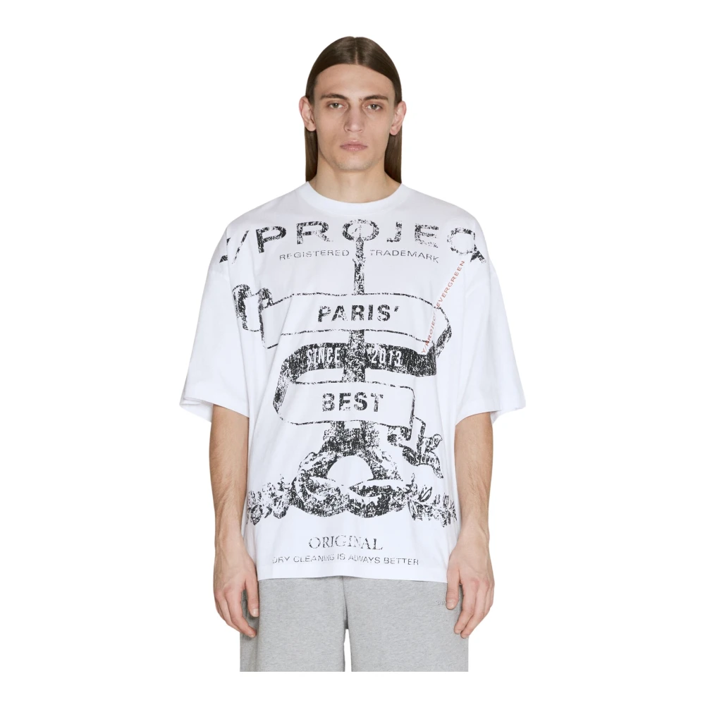 Y Project Bedrukt T-shirt White Heren