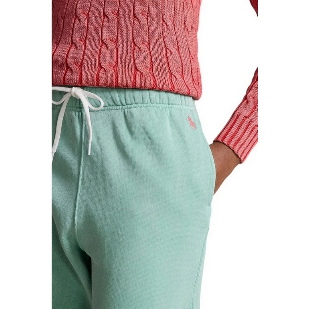 Ralph Lauren Loopback Cotton Fleece Sweatpants Green Dames