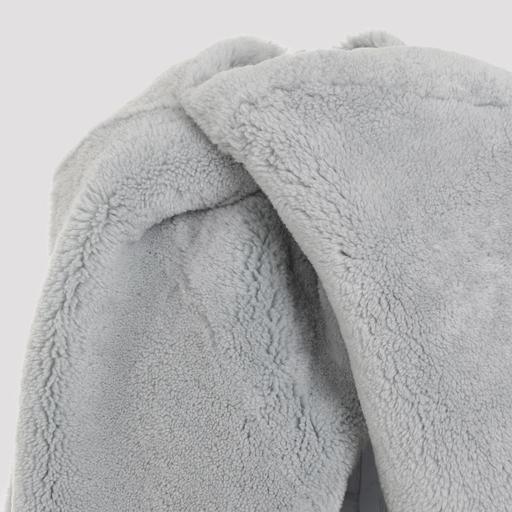 Rick Owens Blauwe Shearling Cape Blue Dames