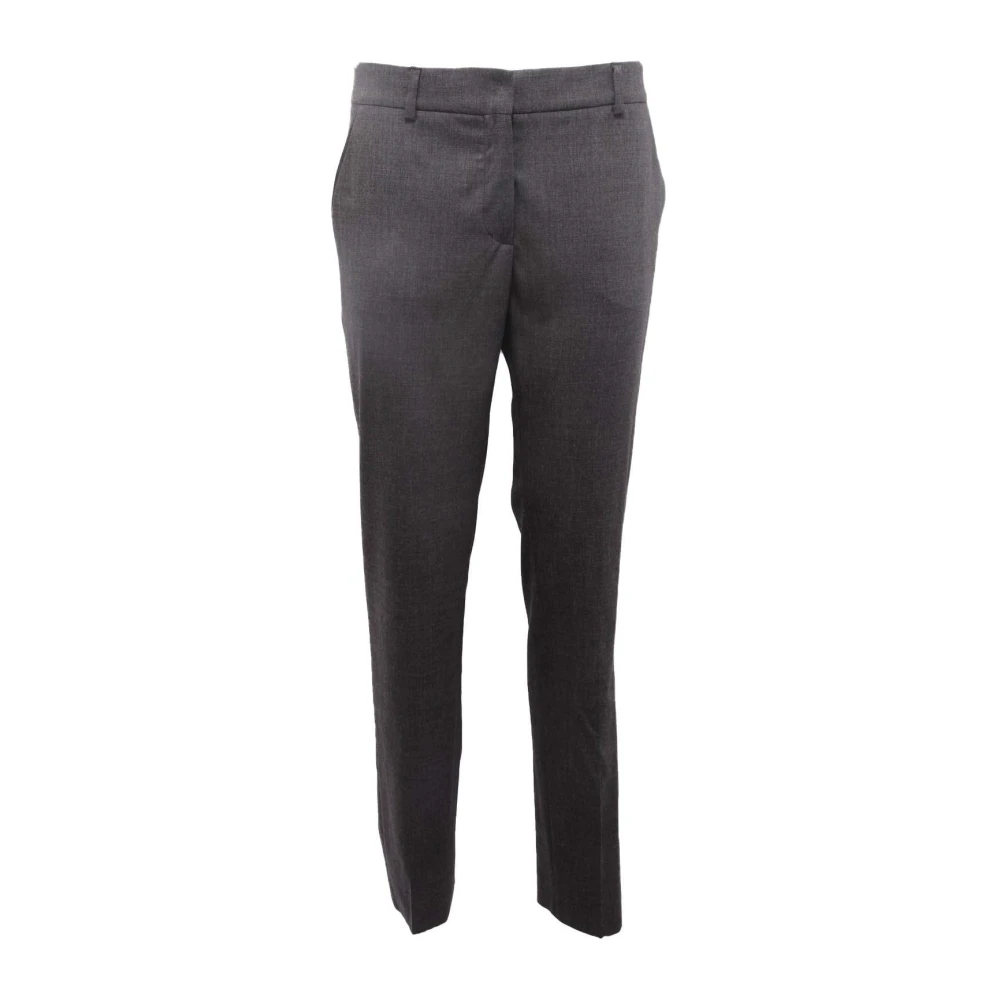 Incotex Women's Gray Wool Trousers With Elastic - Slim-Fit Trousers - M - Trousers