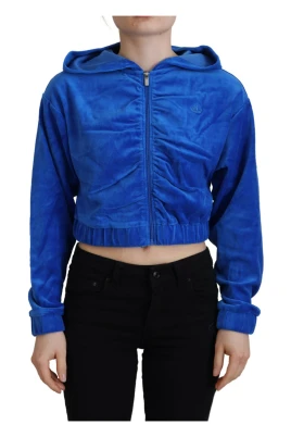 Full Zip Cropped Hooded Sweater
