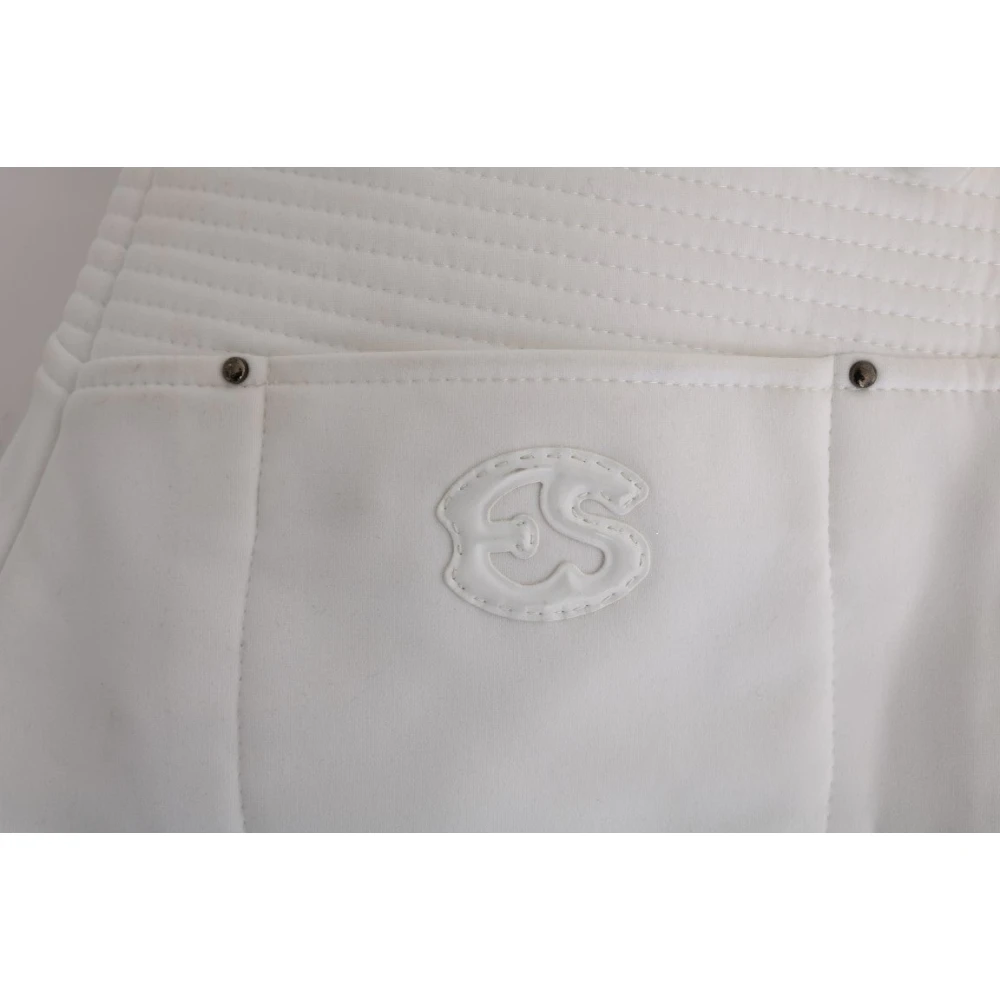 Ermanno Scervino Witte Slim Fit Katoenen Broek White Dames