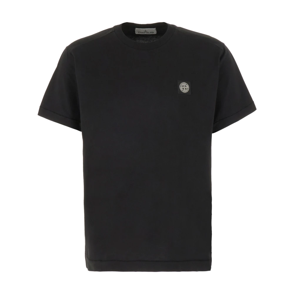 Stone Island Casual Katoenen T-shirt voor Mannen Black Heren