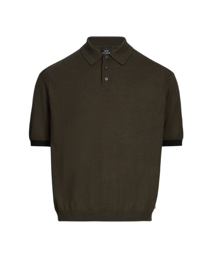 polo-vert-en-coton-stretch