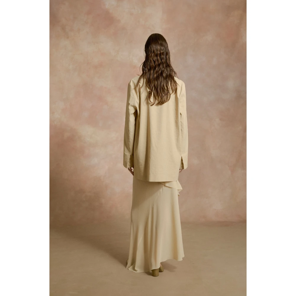 Cortana Mite beige oversized jas Beige Dames