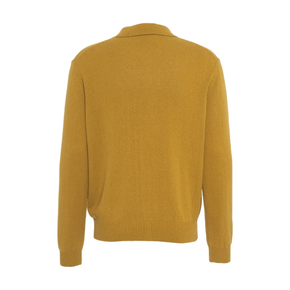 Amaránto Gele Gebreide Vest Ss25 Yellow Heren