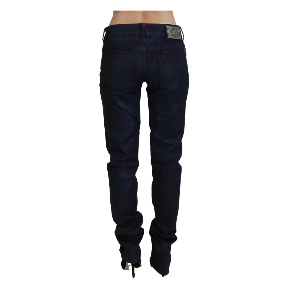 Just Cavalli Zwarte lage taille denim broek Black Dames