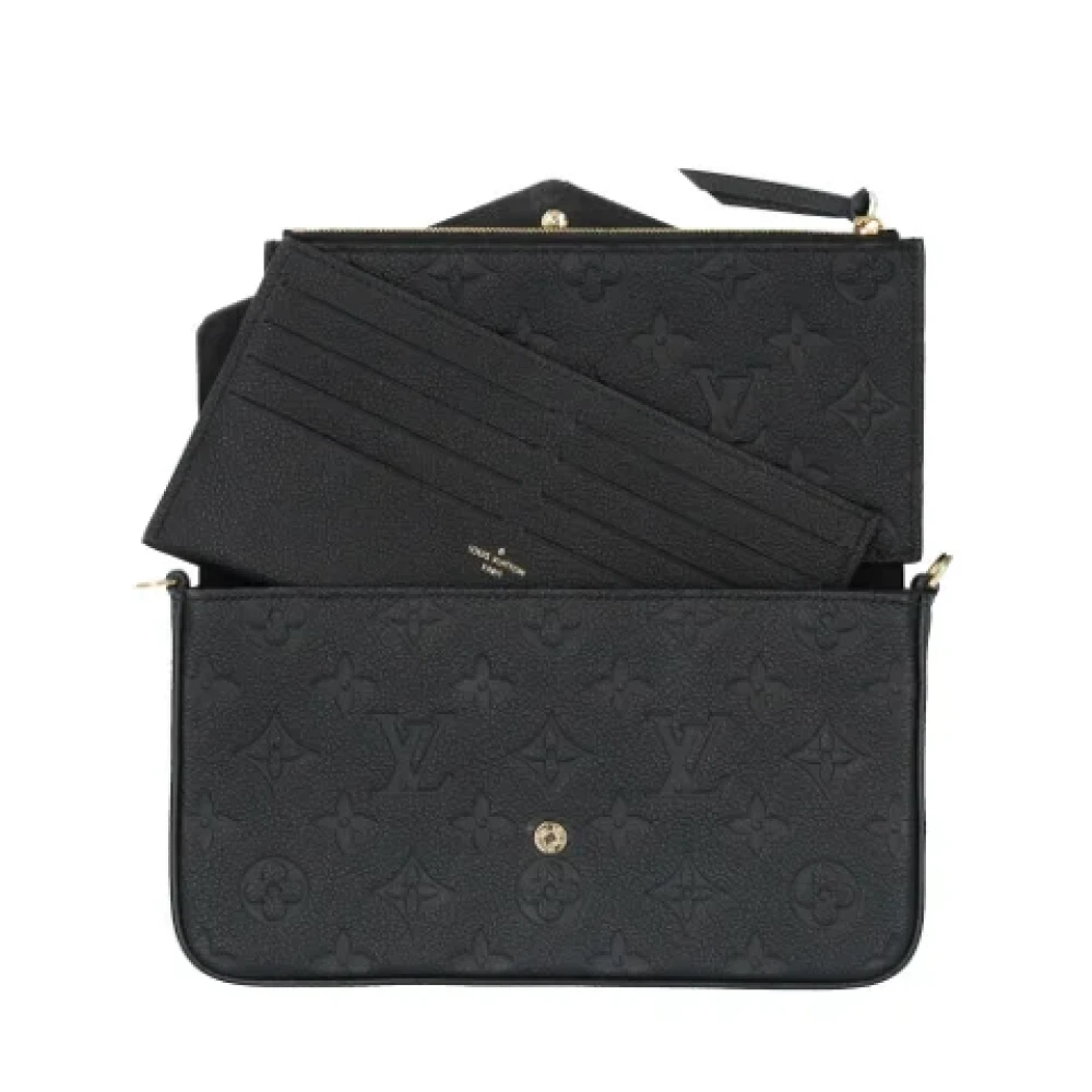 Louis Vuitton Vintage Pre-owned Canvas shoulder-bags Black Dames