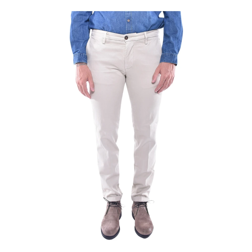 Re-Hash Beige Katoenmix Broek met Amerikaanse Zakken Beige Heren