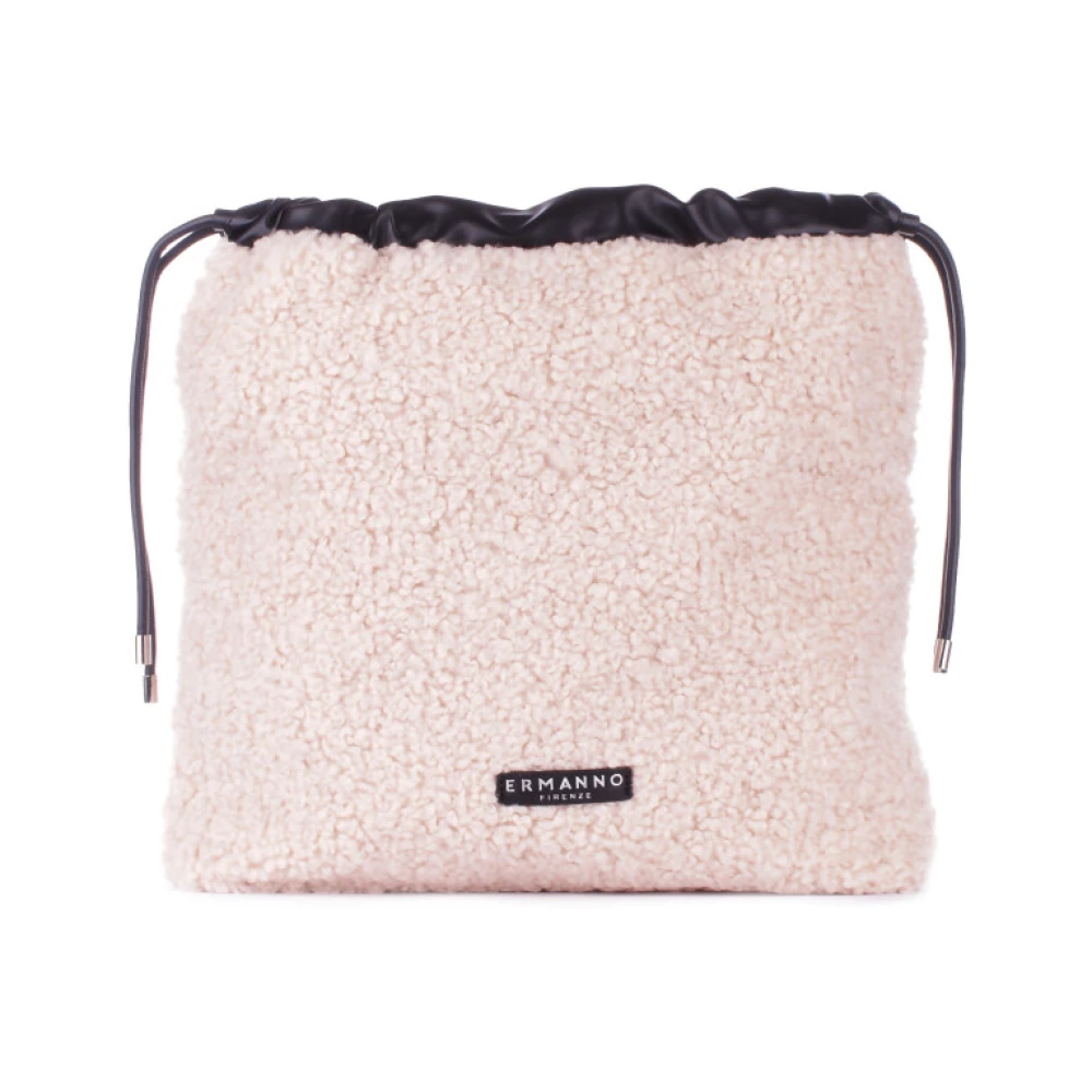 Ermanno Scervino Logo Voorzijde Afneembare Schoudertas Beige Dames